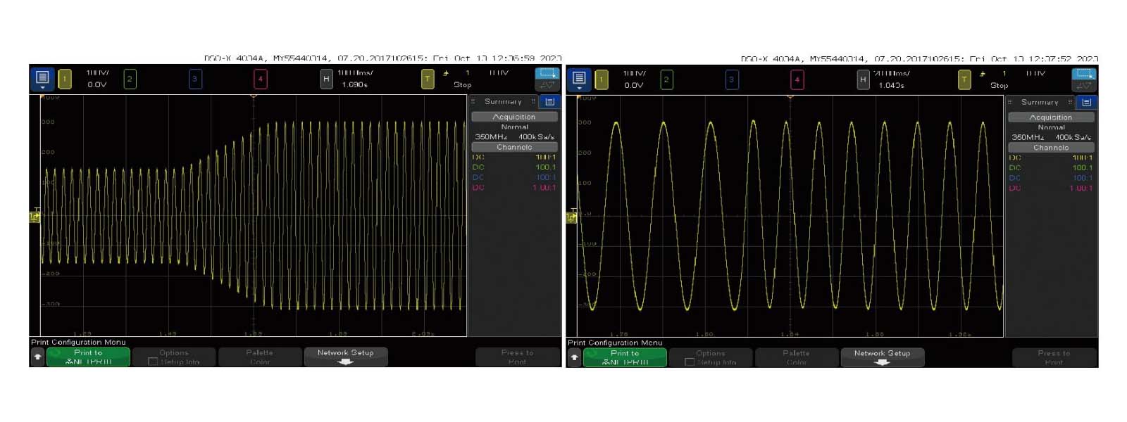 adjustment of voltage & frequency in the output state